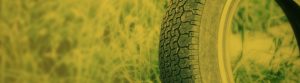 tire sustainability banner with yellow tones
