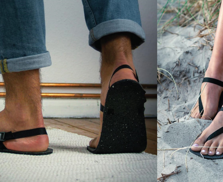 Sandals made of recyled rubber from Genan
